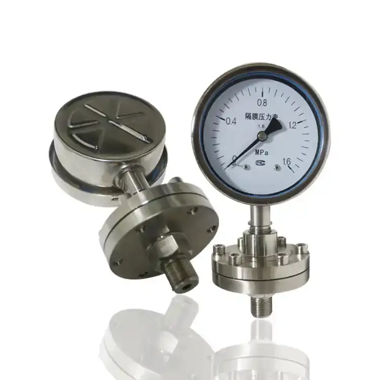 diaphragm seal on gauge