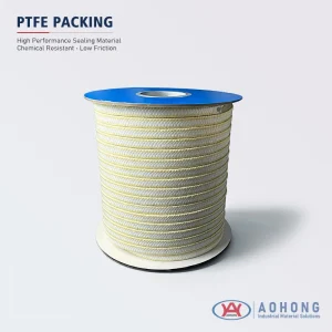 White PTFE Packing With Aramid Corners