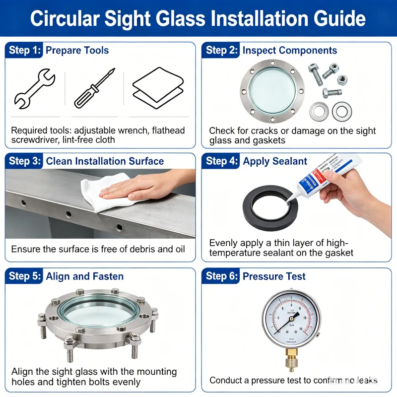 Circular Sight Glass Installation Guide