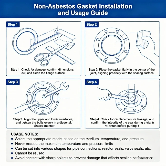 Non-Asbestos Gasket Sheet Installation Guide