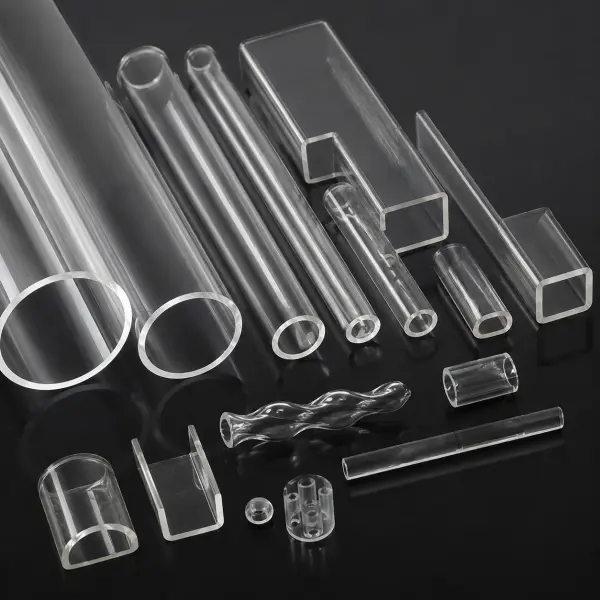 High purity quartz glass tube for industrial applications