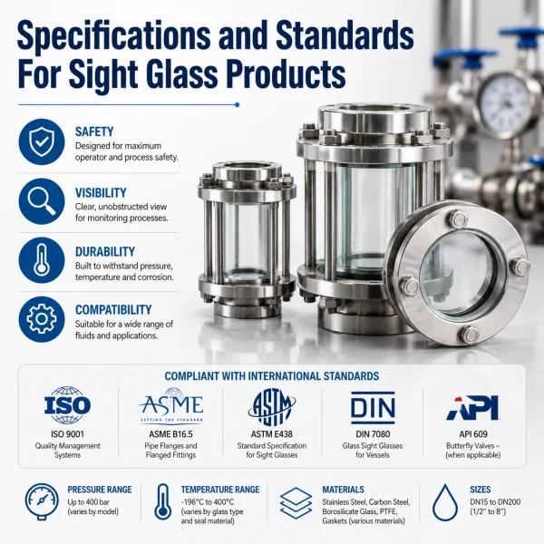 Specifications and Standards For Sight Glass